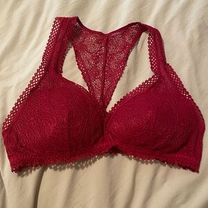 Victoria's Secret Deep Red Lace Bra